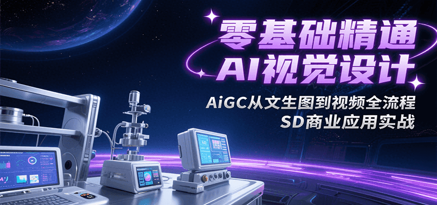 零基础精通AI视觉设计，AiGC从文生图到视频全流程，SD商业应用实战-网创星球