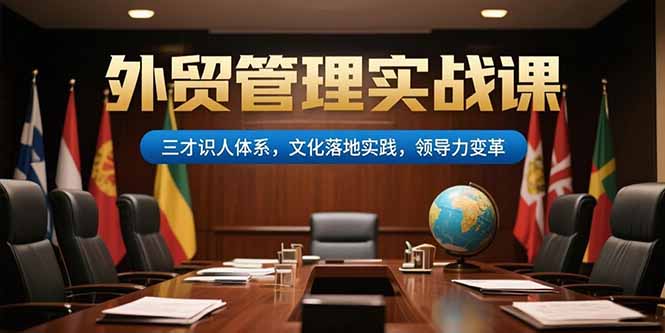 外贸管理实战课，三才识人体系，文化落地实践，领导力变革-网创星球