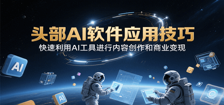 头部AI软件应用技巧，快速利用AI工具进行内容创作和商业变现-网创星球