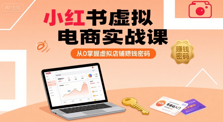 小红书虚拟电商实战课，从0掌握虚拟店铺賺钱密码-网创星球