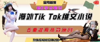 海外tiktok小说推文暴力项目，高停留率，高转化率，上手后一天搞顿饭钱不是问题-网创星球