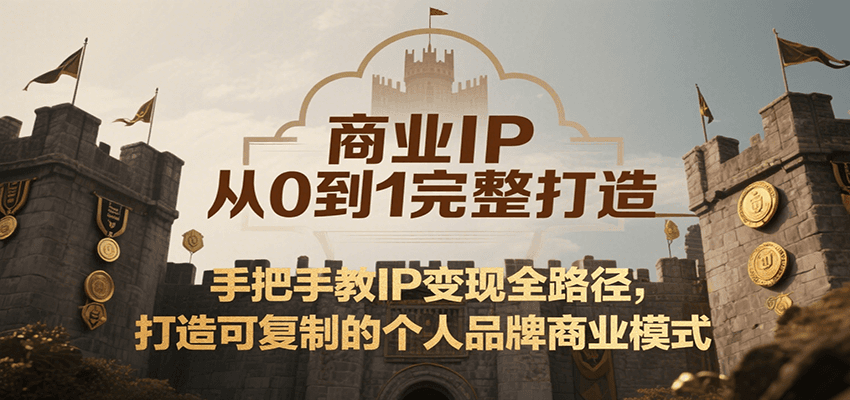商业IP从0到1完整打造，手把手教IP变现全路径，打造可复制的个人品牌商业模式-网创星球