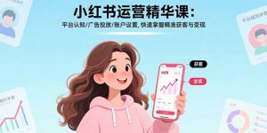 小红书运营精华课：平台认知/广告投放/账户设置,快速掌握精准获客与变现-网创星球