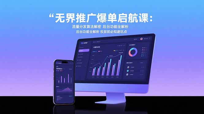 无界推广爆单启航课：流量分发算法解密 后台功能全解析 投放前必知避坑点-网创星球