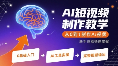 AI短视频制作教学，从0到1制作AI视频-网创星球