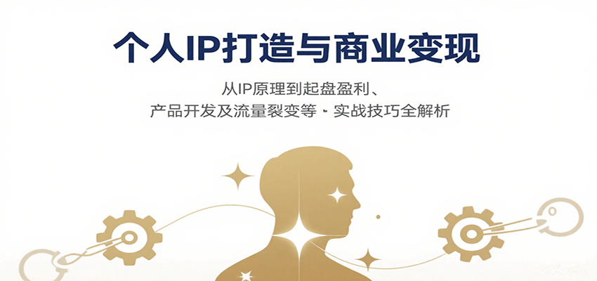 图片[1]-个人IP打造与商业变现，从IP原理到起盘盈利、产品开发及流量裂变等实战技巧全解析-网创星球