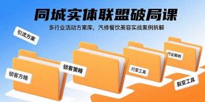 同城实体联盟破局课，多行业活动方案库，汽修餐饮美容实战案例拆解-网创星球