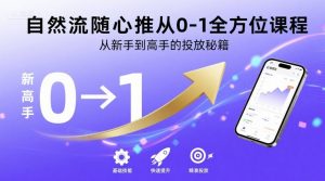 自然流随心推从0-1全方位课程，从新手到高手的投放秘籍-网创星球