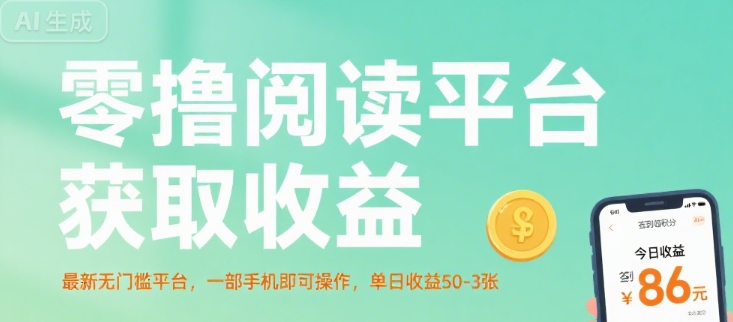 零撸阅读平台获取收益，最新无门槛平台，一部手机即可操作，单日收益50-3张【揭秘】-网创星球