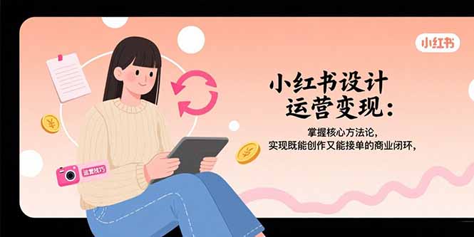 小红书设计运营变现：掌握核心方法论，实现既能创作又能接单的商业闭环-网创星球