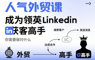 人气外贸课-成为领英Linkedin获客高手，你需要做对什么-网创星球