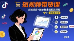 最新短视频带货课，全域投流+随心推全套投流课程+思维导图-网创星球