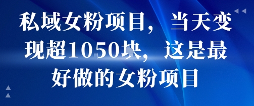 私域女粉项目，当天变现超1k，这是最好做的女粉项目，可放大操作-网创星球