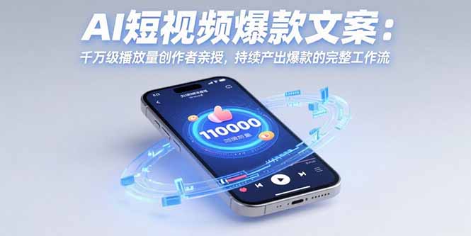 AI短视频爆款文案：千万级播放量创作者亲授，持续产出爆款的完整工作流-网创星球
