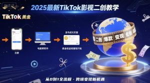 2025年最新TikTok影视二创教学，从注册到发布撸美金全流程，跨境变现新机遇-网创星球