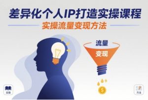 差异化个人IP打造实操课程,实操流量变现方法-网创星球