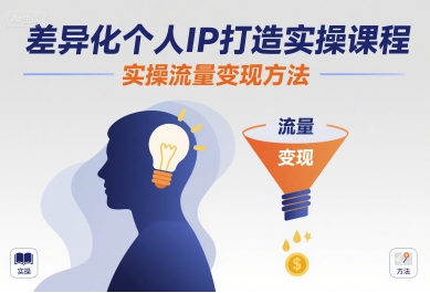 差异化个人IP打造实操课程，实操流量变现方法-网创星球