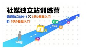 社媒独立站训练营,跑通独立站0-1,3天0基础入门-网创星球