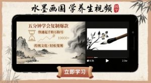 水墨画国学养生视频，五分钟学会复制爆款，快速起千粉万粉号-网创星球