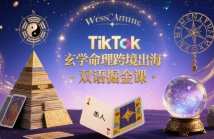 TikTok玄学命理跨境出海双语掘金课，手把手教你用命理知识精准直击海外用户痛点-网创星球