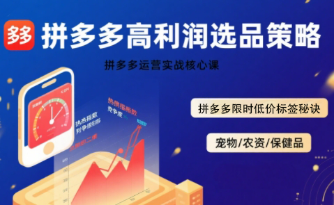 久号老师·拼多多选品暴利技术实战课-网创星球