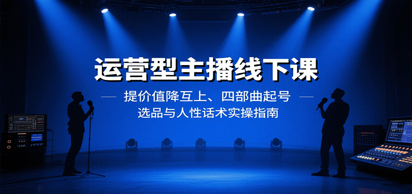 图片[1]-运营型主播线下课：提价值降互上、四部曲起号、选品与人性话术实操指南-网创星球