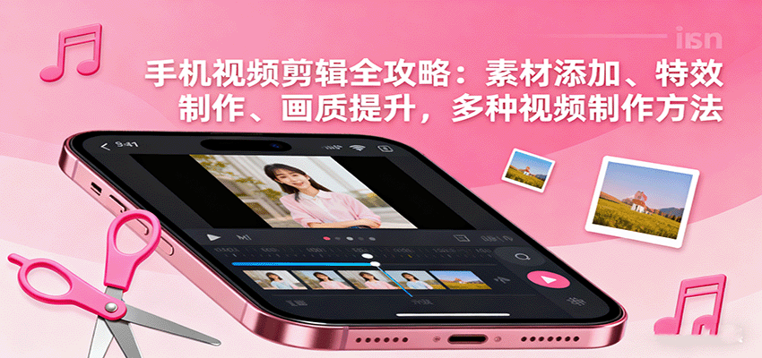 图片[1]-手机视频剪辑全攻略：素材添加、特效制作、画质提升，多种视频制作方法-网创星球