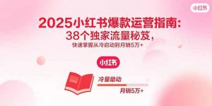 2025小红书爆款运营指南:38个独家流量秘笈,快速掌握从冷启动到月销5万+-网创星球