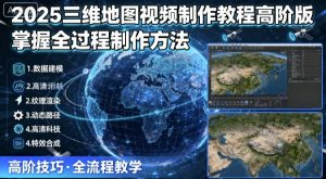 2025三维地图视频制作教程高阶版，掌握全过程制作方法-网创星球
