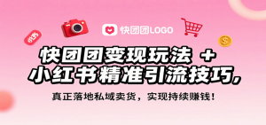 快团团变现玩法+小红书精准引流技巧，真正落地私域卖货，一年从0做到月入3万+-网创星球