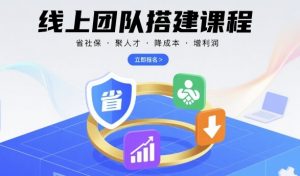 线上团队搭建课程,省社保,聚人才,降成本,增利润,团队管理必看-网创星球