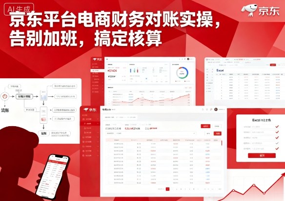 京东平台电商财务对账实操，告别加班，搞定核算-网创星球