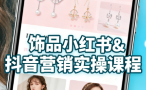 抖音+小红书饰品卖货：货源、开店、内容全教会-网创星球
