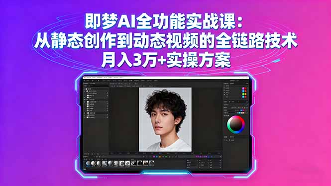 即梦AI全功能实战课：从静态创作到动态视频的全链路技术 月入3万+实操方案-网创星球