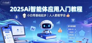 2025Ai智能体应用入门教程,小白零基础起步,人人都能学会-网创星球