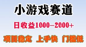 最新小游戏赛道，日收益1k-2k+，项目稳定上手快门槛低，在家就可以自己创业【揭秘】-网创星球