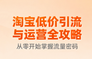 淘宝低价引流与运营全攻略(更新9月)-网创星球