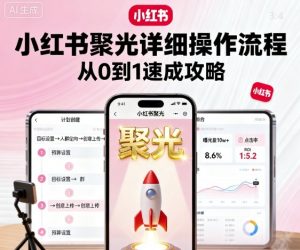 小红书聚光详细操作流程，小红书聚光从0到1速成攻略-网创星球