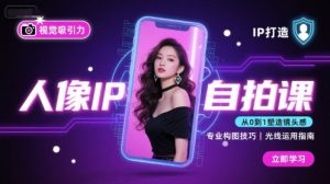 人像IP自拍课，打造视觉吸引力【完结】-网创星球