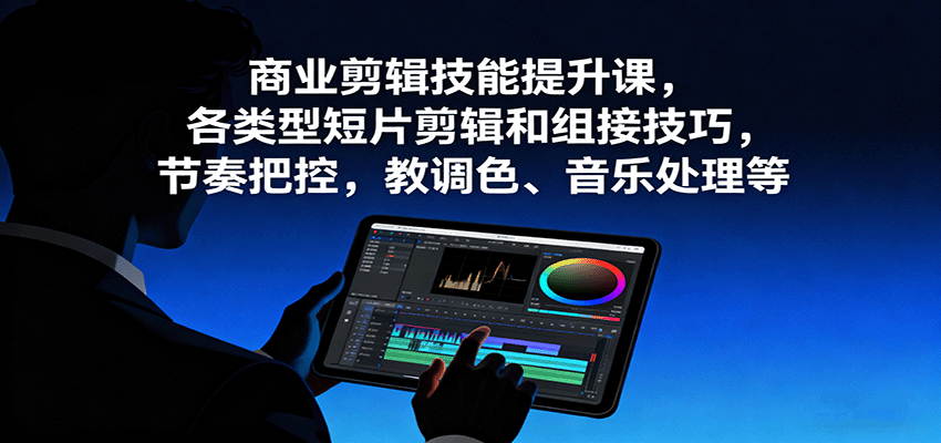 图片[1]-商业剪辑技能提升课，各类型短片剪辑和组接技巧，节奏把控，教调色、音乐处理等-网创星球