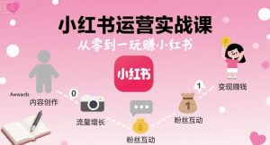 小红书运营实战课,从零到一玩賺小红书-网创星球