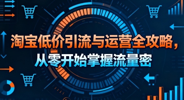 淘宝低价引流与运营全攻略，从零开始掌握流量密码-网创星球