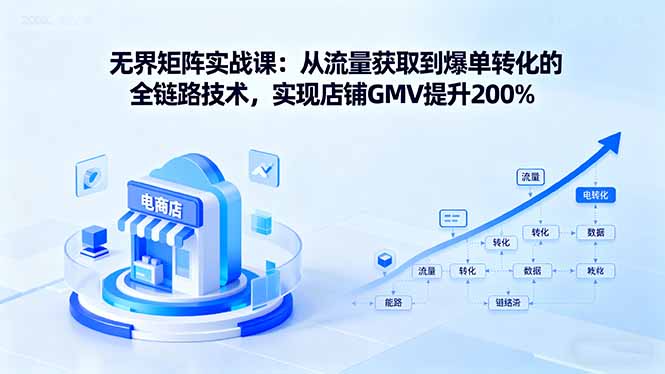 无界矩阵实战课:从流量获取到爆单转化的全链路技术,实现店铺GMV提升200%-网创星球