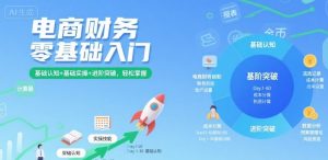 电商财务零基础入门,基础认知+基础实操+进阶突破,轻松掌握-网创星球