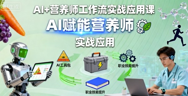 AI+营养师工作流实战应用课，AI赋能营养师-网创星球