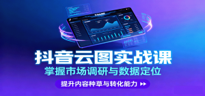 抖音云图实战，掌握市场调研与数据定位，提升内容种草与转化能力-网创星球