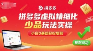 拼多多虚拟精细化少品玩法实操，小白0基础轻松复制-网创星球