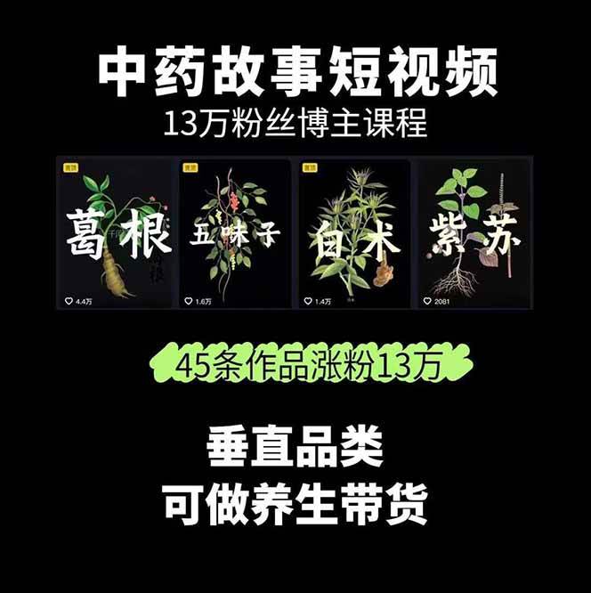 图片[2]-中药文化赛道：溯源故事开发，AI工具实战，平台运营，全方位解锁中医流量变现新路径-网创星球