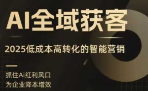 AI全域获客实训营,2025低成本高转化的智能营销,精准找客,高效营销-网创星球