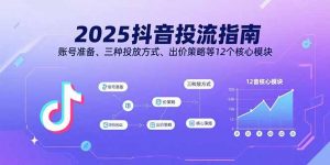 2025抖音投流指南，账号准备、三种投放方式、出价策略等12个核心模块-网创星球